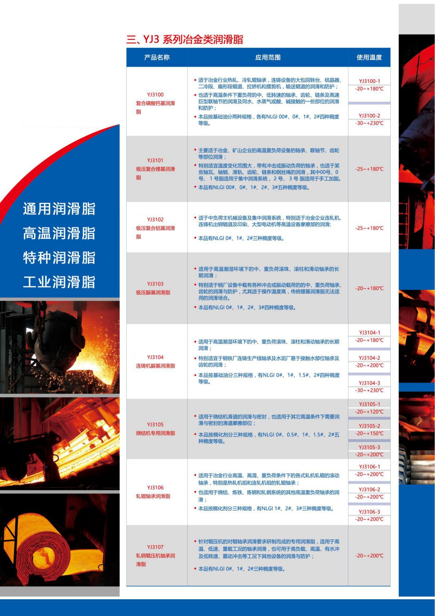 YJ3系列冶金类润滑脂